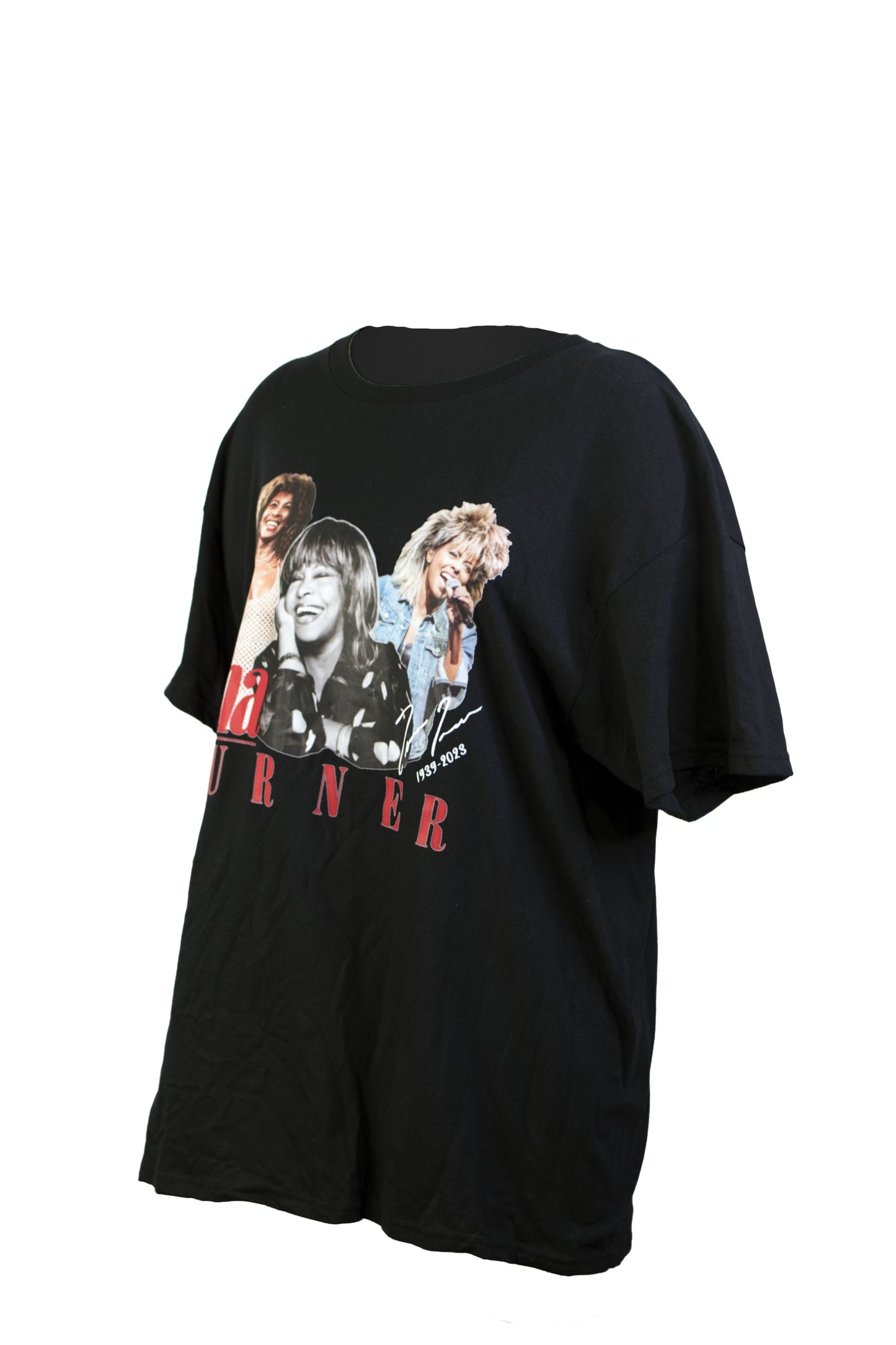 Woman’s Black Tshirt - Tina Turner Decal