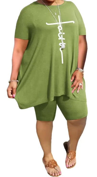 Two Piece Faith Active Wear Set