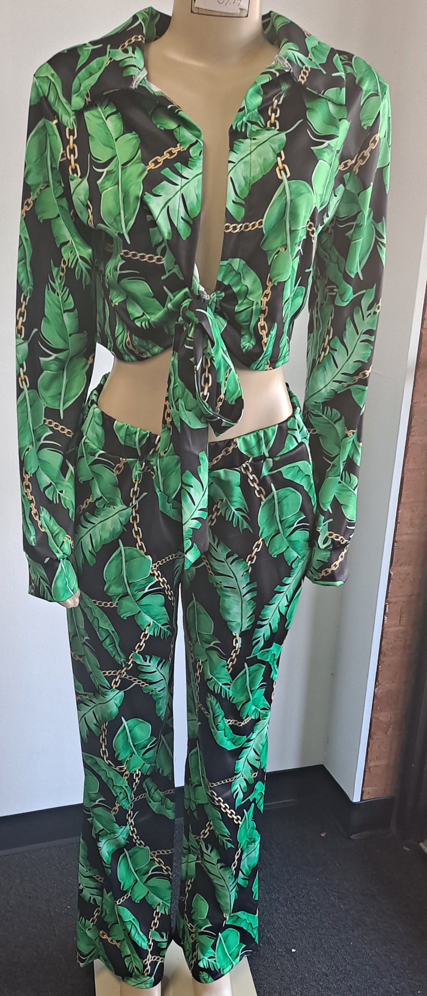 Two Piece green and black