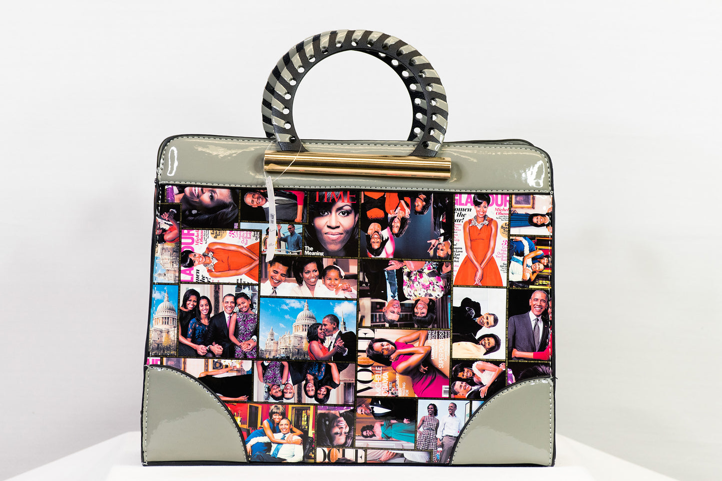 Michelle Obama Print Handbag (Green)