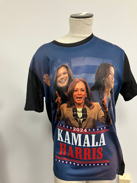 Kamala Harris 2024 Blue & Black Tshirt