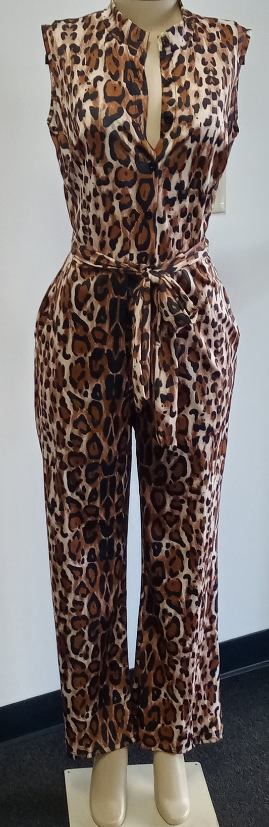 Cheatah Print Jumpsuit