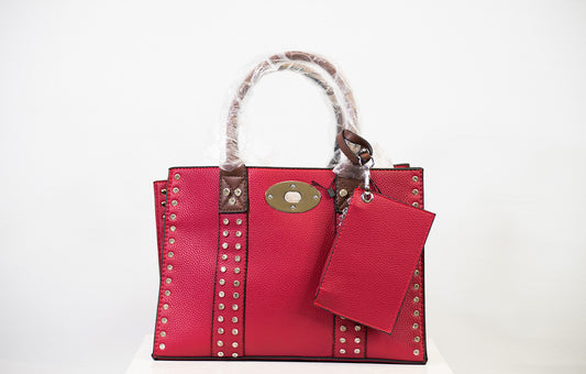 Dexulity Handbag - 3 Piece Set (Red)