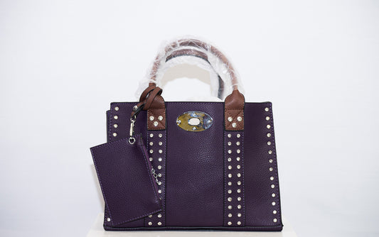 Dexulity Handbag - 2 Piece Set (Purple)