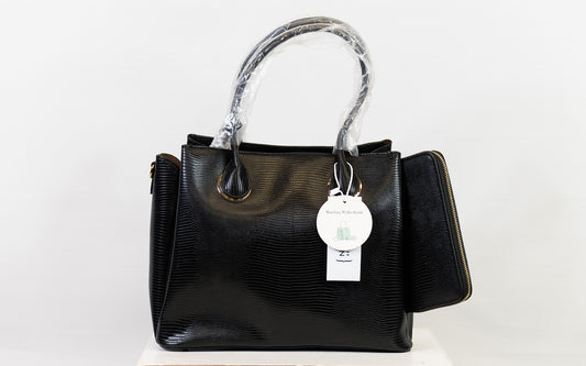 2 in 1 Handbag - 2 Piece Set (Black)