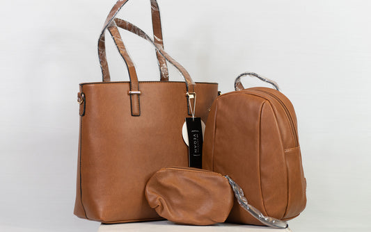 3 in 1 Light Brown Handbag