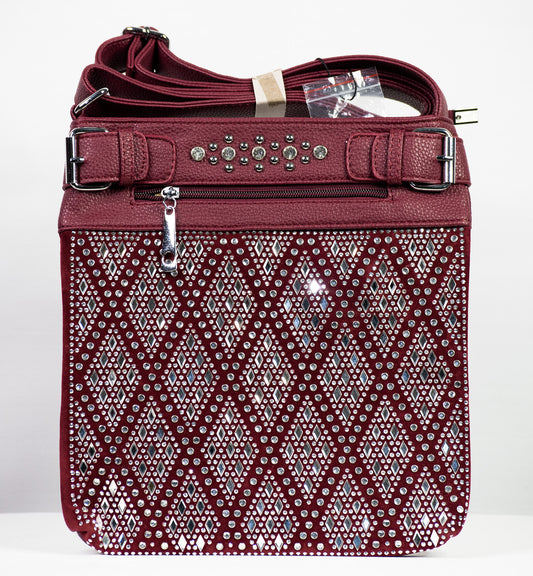 Crossbody Bling Bag (Burgundy)