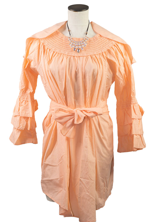 Long Sleeve Blouse (Peach)